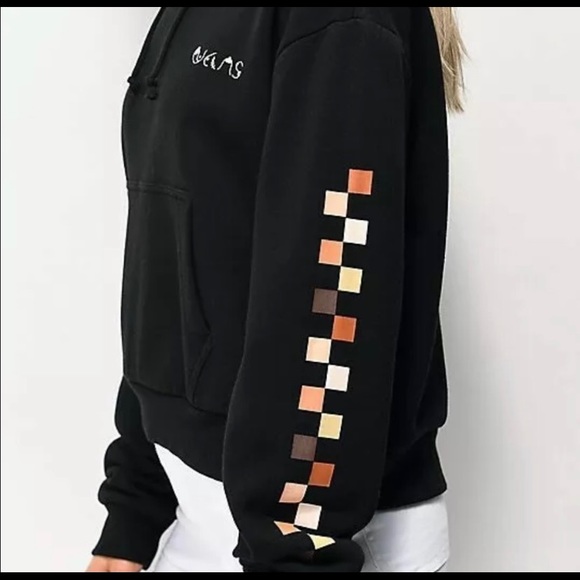 Van Cropped Breast Cancer Awareness Hoodie - Picture 3 of 3